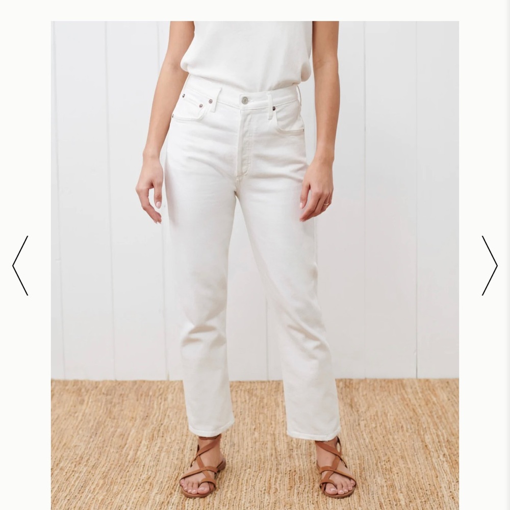 AGOLDE Riley Crop Jeans 24 Whip White